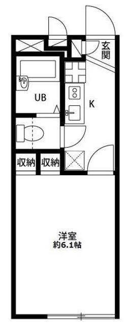 ヒロオパレスIII(1K/1階)の間取り写真
