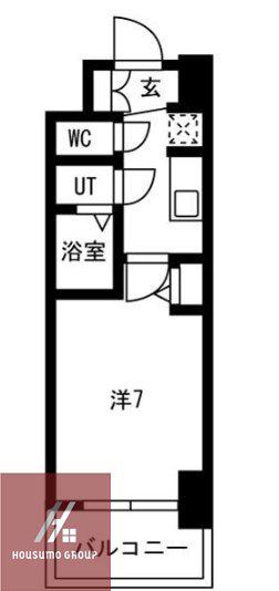 ソルテラスOSAKA緑橋クレアスト(1K/13階)の間取り写真