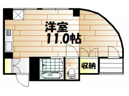 SANPEIハイツ(ワンルーム/5階)の間取り写真