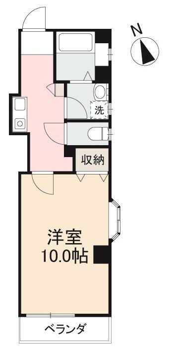 フラワーハイツ(1K/2階)の間取り写真