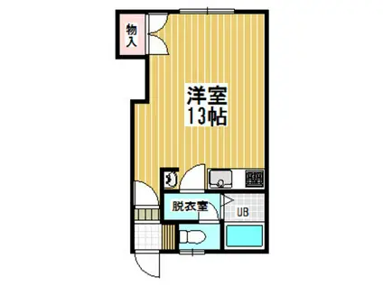 シャルムROSSO(ワンルーム/1階)の間取り写真