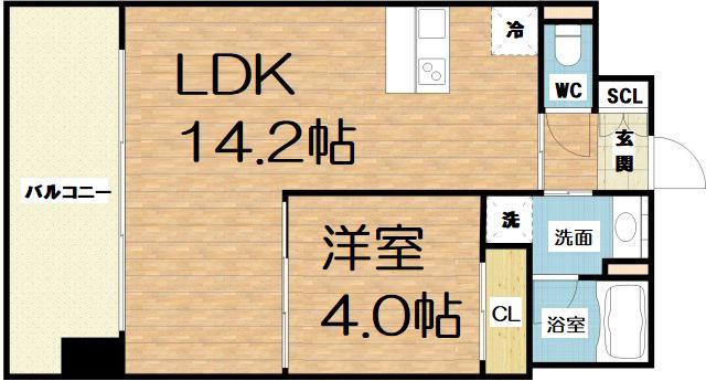 プレジオ大正(1LDK/12階)の間取り写真