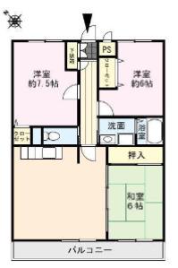 アメニティハイツ杏栄館(3LDK/6階)の間取り写真
