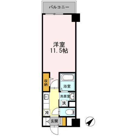 HILL FLAT OSAKI(1K/2階)の間取り写真