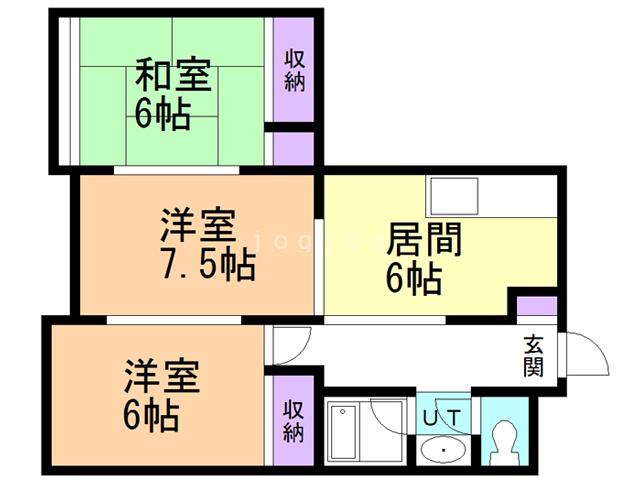 マンション甲田(3DK/3階)の間取り写真