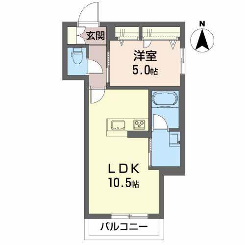 I.Z.M(1LDK/3階)の間取り写真