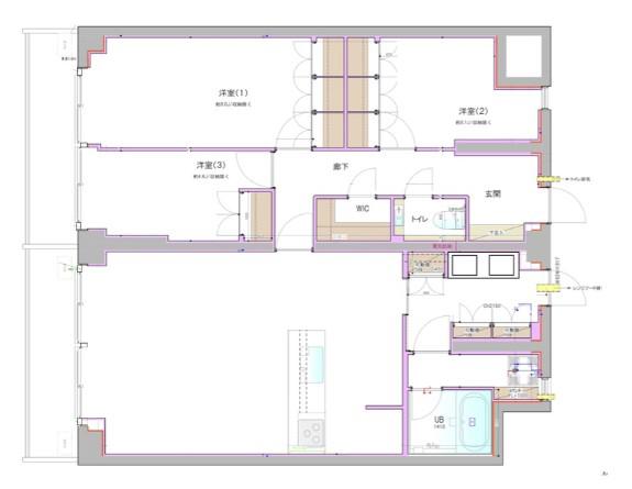 秀和青南レジデンス(3LDK/4階)の間取り写真