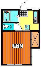コーポ小松(1K/2階)の間取り写真