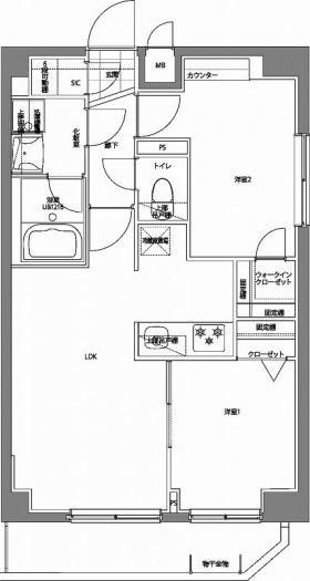 パティーナ曳舟(2LDK/10階)の間取り写真
