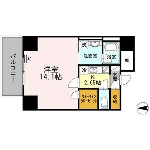 BLANCASA久屋大通(1K/4階)の間取り写真
