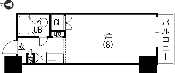 アペックス開発(ワンルーム/5階)の間取り写真