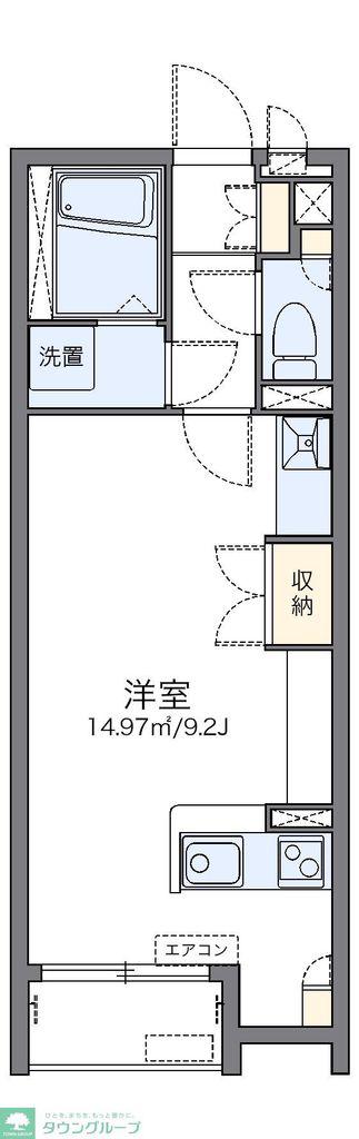 レオネクスト初(ワンルーム/1階)の間取り写真