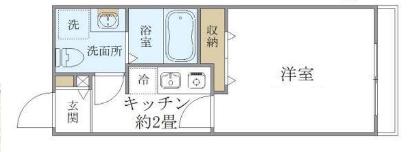 ロータス南長崎(1K/1階)の間取り写真