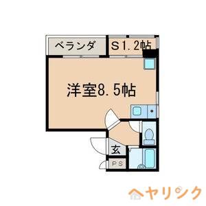 セリニティ星ヶ丘(ワンルーム/2階)の間取り写真