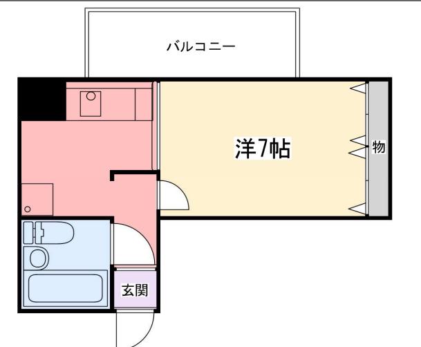 東今宿中村コーポI(1K/6階)の間取り写真