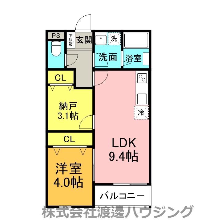 EIJU加島A(1SLDK/2階)の間取り写真
