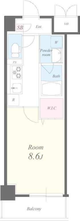 アビタシオン・創(1K/6階)の間取り写真