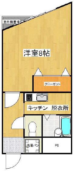 プレジデントハイツ(1K/6階)の間取り写真
