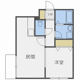 ルファール麻生(1LDK/4階)の間取り写真