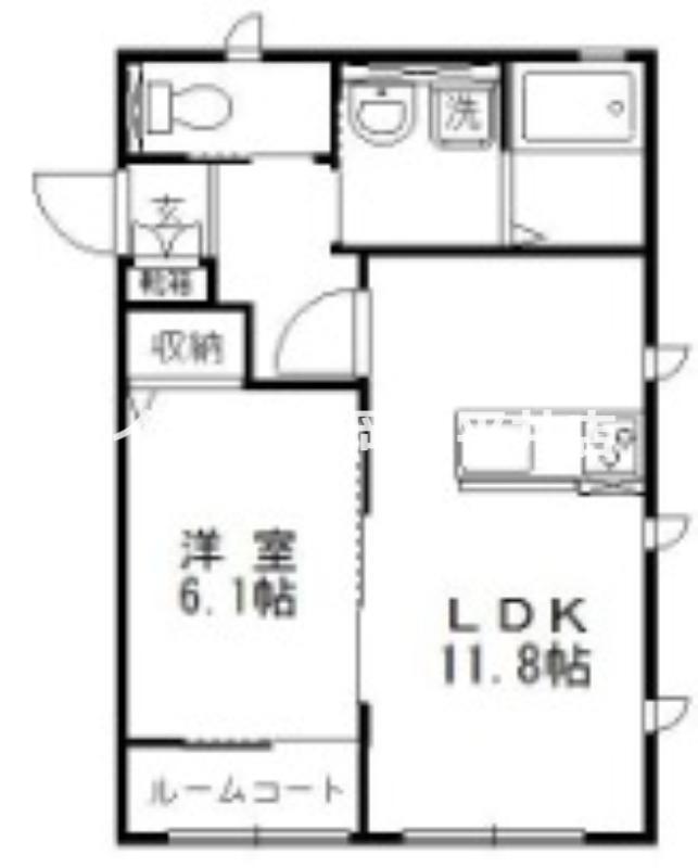 ピュアハイムアイリスI(1LDK/1階)の間取り写真