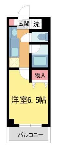 グランデ・アステール芦屋(1K/5階)の間取り写真
