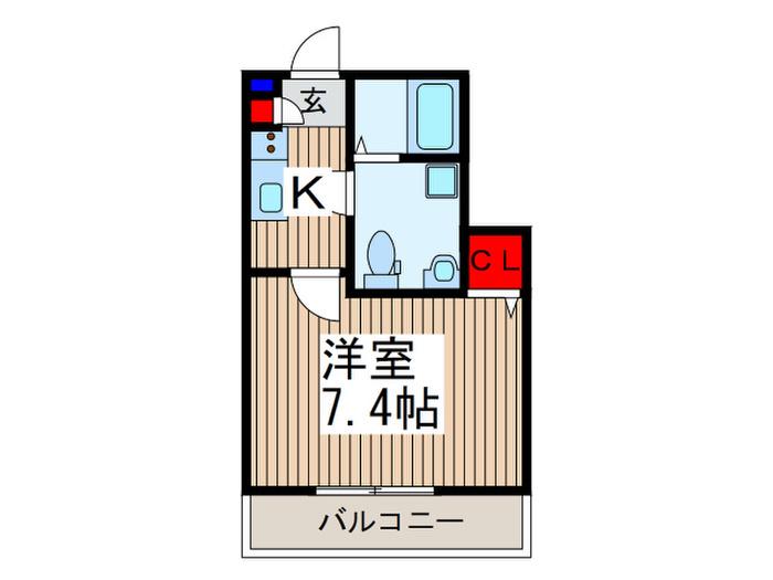 パ-クメゾン大宮(1K/3階)の間取り写真