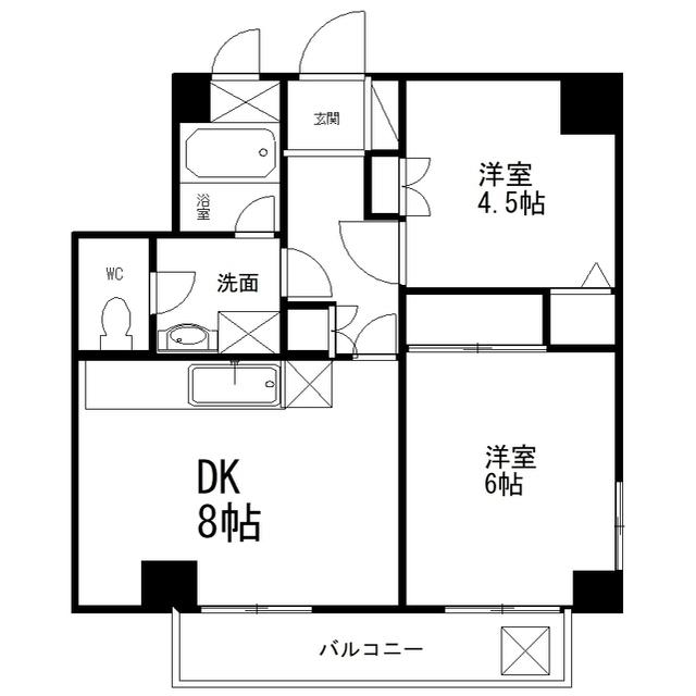 メゾン・ド・レカン(2DK/3階)の間取り写真