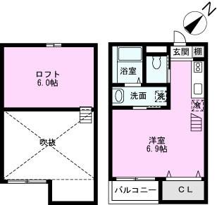 リエージュ宮原(ワンルーム/1階)の間取り写真