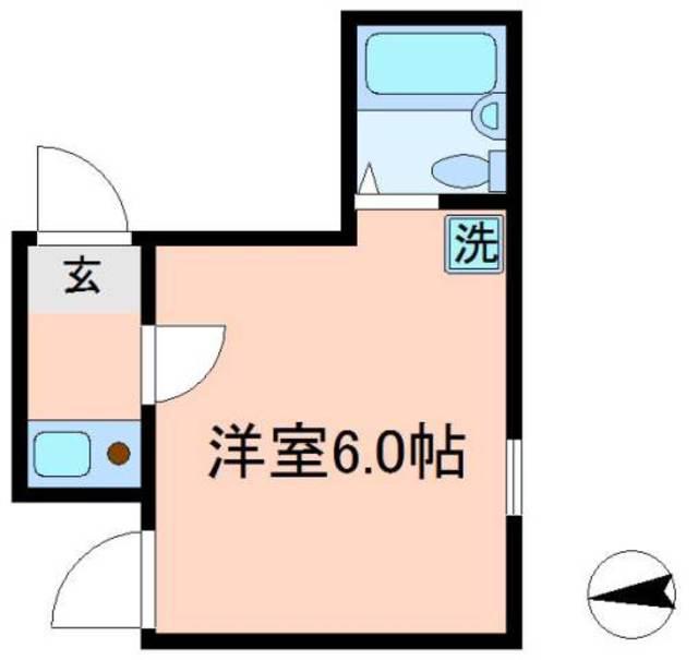 シャンテアムール亀戸(ワンルーム/2階)の間取り写真