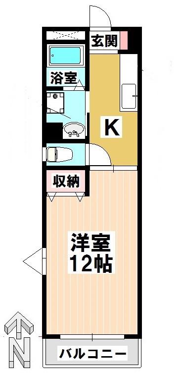 モナークみずほ(1K/2階)の間取り写真