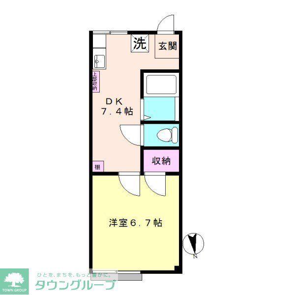 コーポT&M PARTII(1DK/1階)の間取り写真
