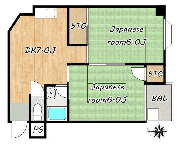 サンシャインMKM大池(2DK/3階)の間取り写真