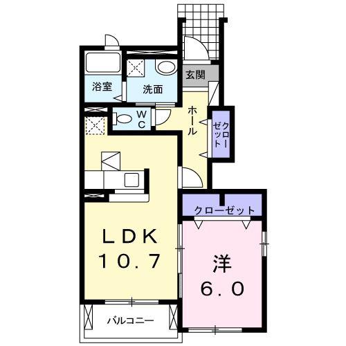 ラフィネ(1LDK/1階)の間取り写真