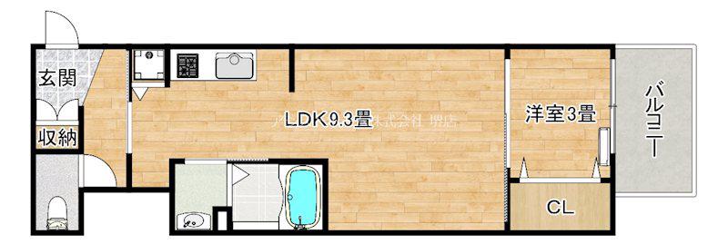ARTIZA堺(1LDK/4階)の間取り写真