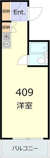 トーシンハイム新宿(ワンルーム/4階)の間取り写真