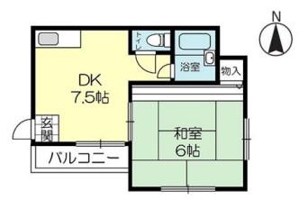 リバティ西脇(ワンルーム/1階)の間取り写真