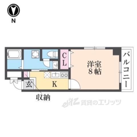 ROCK(1K/6階)の間取り写真