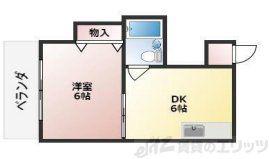 バスティオーネ柴島(1DK/4階)の間取り写真