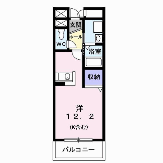 メゾン・プリムローズ(1K/2階)の間取り写真