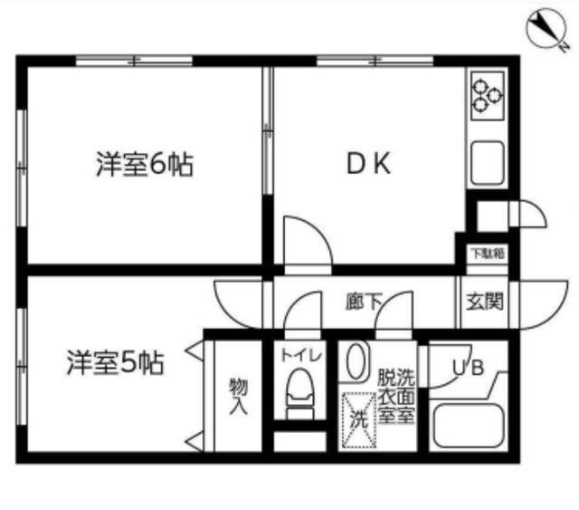 リヴィールマンションII(2DK/3階)の間取り写真
