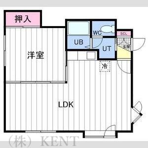 ウエストOPIA(1LDK/3階)の間取り写真
