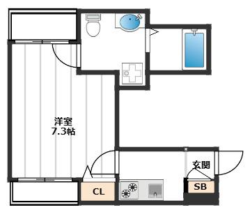 ANNEXIII(1K/2階)の間取り写真