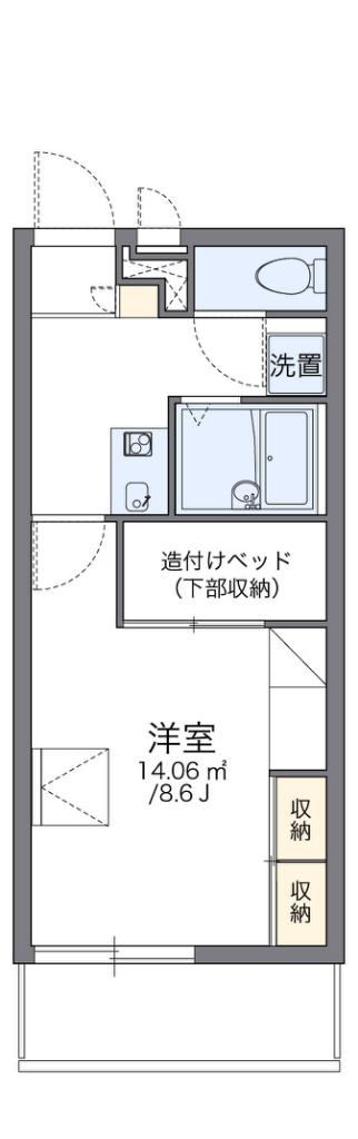 レオパレス蕉治(1K/2階)の間取り写真