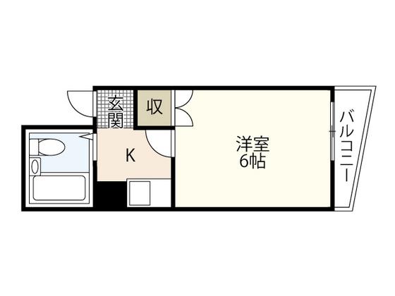 NISHIKANビル(1K/3階)の間取り写真