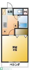 セントラル欅(1K/1階)の間取り写真