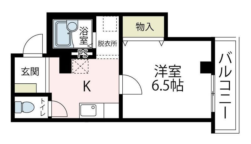 クインテット本牧元町(1K/2階)の間取り写真