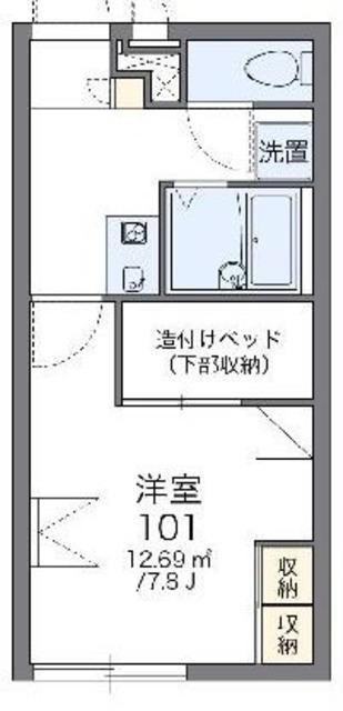 レオパレスポ-トサイドIII(1K/1階)の間取り写真