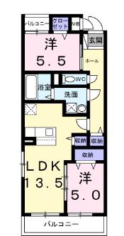 MAISON IT KING(2LDK/3階)の間取り写真