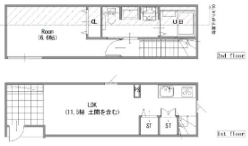 MOK-TERRACE KASAI B(1LDK/1階)の間取り写真
