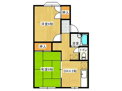 アセンブリ26(2DK/2階)の間取り写真